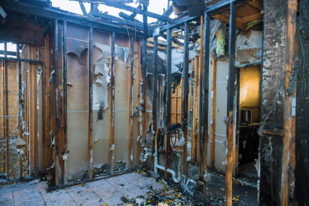 Professional Fire Damage Restoration technician working in Riverton, NJ
